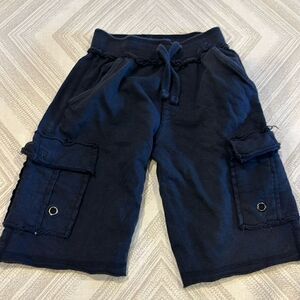 Mish Boys Navy Black Cargo Sweat Shorts